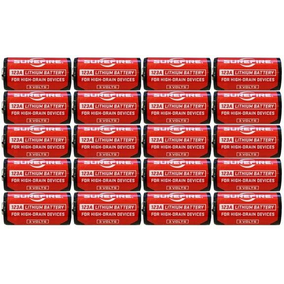 SureFire SF12-BB 123A CR123 3-Volt Lithium Batteries - 20 Pack By Visit the SureFire Store