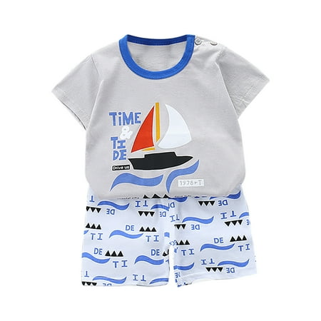 

ZHAGHMIN Baby Boy Shorts Set Baby Girl Clothes Outfits Cottonpattern Print Topscasual2Pcs Set Summer Jacket Baby Girl Jacket Baby Boy Toddler Boy Dress Clothes New Born Little Boy Set Baby Boy Chris
