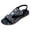 A-Dark Blue22, variant on Yuanlong Womens Sandals Rhinestone Decoration Flat Sandals Elastic Ankle Strap Slingback Bohemian Beach Shoes