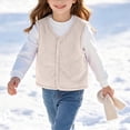 thumbnail image 2 of StSilkitty Boys Girls Fleece Vest Lightweight Sleeveless V Neck Button down Vests Coat Fall Winter Warm Outerwear, 2 of 8