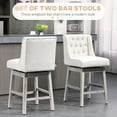 thumbnail image 5 of Set of 2 Button Tufted Bar Stools with Thick Foam / Save Time, Sit Comfortably for Long, 5 of 6