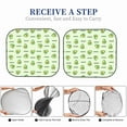 thumbnail image 6 of Kll Green Avocado Windshield Sun Shade 2-Piece Foldable Car Front Window Sunshade For Most Sedans Suv Truck- Small, 6 of 7