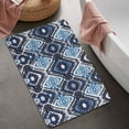 thumbnail image 2 of Blue Geometric Pattern Bathroom Rugs Mat,Non Slip Microfiber Bathroom Rug,Rubber Backing,Soft Bathroom Mats for Bathroom Floor,Tub and Shower,20x32in(50x80cm), 2 of 5