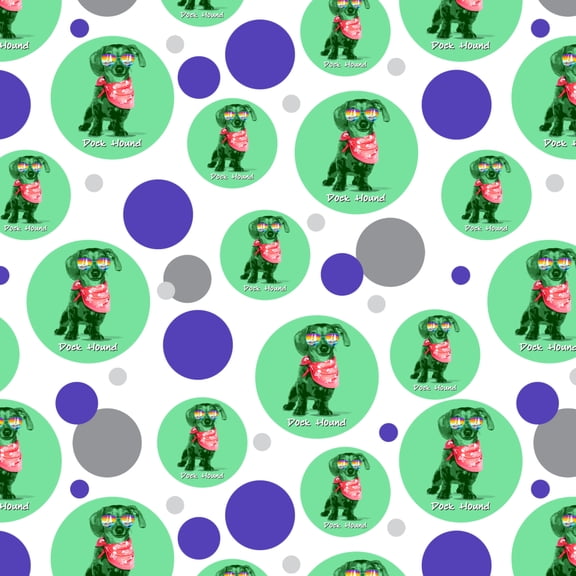Dock Hound Dachshund Wiener Dog Sunglasses Vintage Retro Premium Gift Wrap Wrapping Paper Roll