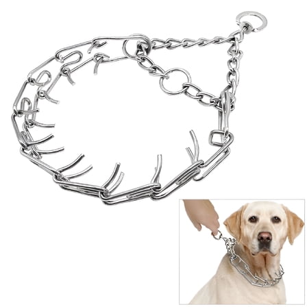 BESTSKY Adjustable Alloy Prong Large Dog Pet Training Stimulate Chain Choke Collar