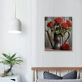 thumbnail image 3 of JRXY Red Rose Canvas Wall Art: Rustic Black White Flower Framed Bedroom Decor - Vintage Vase Picture Home Decoration Farmhouse Print Artwork for Living Room Kitchen  pattern3, 3 of 4