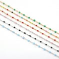 thumbnail image 3 of fastboy Jewelry Making Chain Sturdy Stainless Steel Colorful Enamel Beads Colorful Enamel Beads Bulk Chain For Jewelry Gold+Black 1Set, 3 of 6
