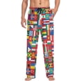 thumbnail image 4 of FREEAMG Racoons Family Pattern Men's Pajama Pants Sleepwear Lounge Pajama Bottoms, 4 of 7