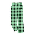 thumbnail image 4 of CQONEPT Flannel Plaid Pj Pants for Mens Cozy Casual Drawstring Pant Lightweight Sleepwear Pajama Bottom with Pockets Mint Green 3XL, 4 of 4