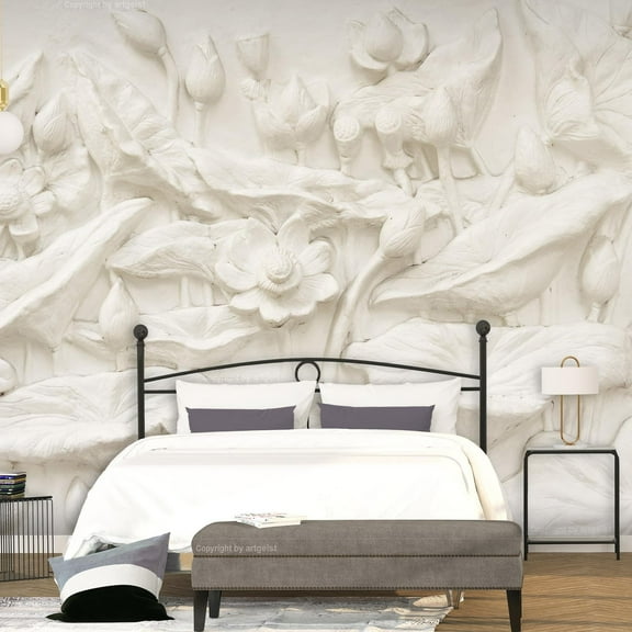 Tiptophomedecor Peel and Stick Wallpaper Wall Mural - Nature In Stone- Removable Wall Decals