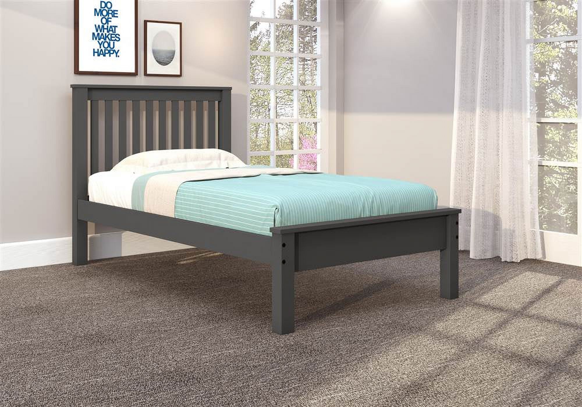 Donco Kids Contempo Mission Twin Dark Grey Bed, Twin, Dark Grey