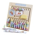 thumbnail image 2 of Tablero de matemáticas de madera con alfabeto, juego de ortografía, material didáctico para el aprendizaje de números con tarjetas didácticas para, 2 of 9