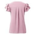 thumbnail image 2 of Womens Dressy Casual Shirts Short Sleeve V Neck Work Blouse Business Casual Tops plus Size Apparel plus Size Short Sleeve Tunic Tops for Women plus Size Workout Shirt 3x Tunic Tops Blouse plus Size, 2 of 4
