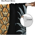 thumbnail image 6 of Fresh Fruit Pineapple Background Hand-Painted Illustration Curtains Children Boys Girls Bedroom Living Room Decorative Curtains, 2 Panel Set, 42x63 Inches, 6 of 6
