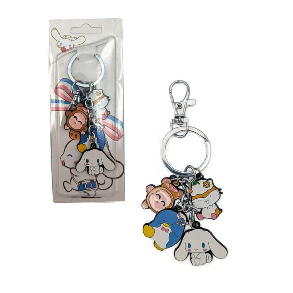 Cinnamoroll Tuxedo Sam Monokichi Corocorokuririn - Hello Kitty 1" Keychain 4 pc. Pendant