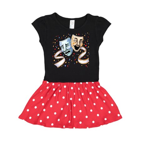 

Inktastic Tragedy and Comedy Stage Masks Gift Toddler Girl Dress