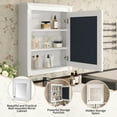 thumbnail image 5 of Euroco 24'' x 27'' Wall Mounted Bathroom Storage Cabinet with Mirror, Medicine Cabinet with Height Adjustable Shelf, Over the Toilet Space Saver Cabinet, 5 of 8