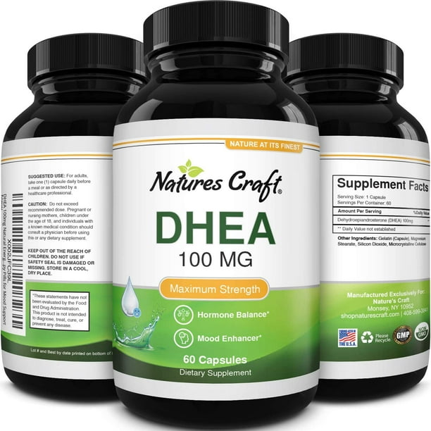 DHEA 100mg Natural Energy Pills Pure DHEA Supplement Natural