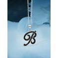 thumbnail image 4 of JewelersClub 1/4 CTW Black Diamond Initial Letter Pendant Necklace for Women | .925 Sterling Silver B Alphabet Monogram Necklaces for Girls | Script Capital Letters | Personalized Jewelry Gift for Her, 4 of 5