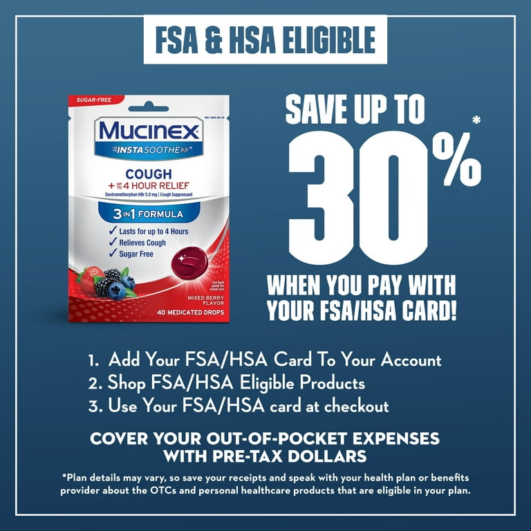 Mucinex Cough Drops Mixed Berry 40ct, Cough Suppressant Lozenges