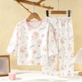 thumbnail image 2 of FSYBOA Girls Cotton Outfit Set, 2 Piece Comfortable Casual 3/4 Sleeve Tops and Pants Pink Size 9-10T, 2 of 5