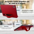 thumbnail image 4 of Slim Case for Samsung Galaxy Tab A9+ 11" SM-X210 X216 X218, Protective Shockproof Hand Strap Stand Lightweight Bumper Thin Case Cover for Galaxy Tab A9 Plus 11", Red, 4 of 7