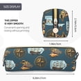 thumbnail image 3 of Fotbe Miniature Ship In Bottle Estuche para Lápices de Cuero con Estampado, Estuche con Cremallera Resistente, Organizador Compacto y Elegante para Papelería, 3 of 7