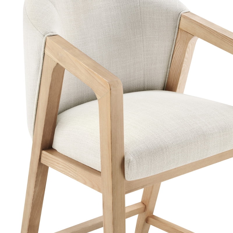 Spruce & Spring Exposed Wood Barstool Indoor Wood Frame Stool