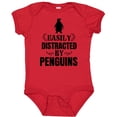 thumbnail image 3 of Inktastic Easily Distracted by Penguins Boys or Girls Baby Bodysuit, 3 of 5