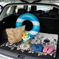 thumbnail image 2 of FOR U DESIGNS Floral Print Trunk Mat Anti-Slip All Weather Cargo Liner Durable Rear Trunk Protection Universal Car Accessories for SUV Van Sedan, 2 of 7