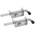 thumbnail image 1 of Unique Bargains Barrel Bolt Latch, 2 Pack 10x120mm - Stainless Steel Spring Loaded Gate Latch Pin for Door (Silver), 1 of 5