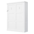 thumbnail image 6 of Euroco Wood Twin Size Murphy Bed, Convertible Wall Bed, White, 6 of 12