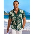 thumbnail image 3 of COOFANDY Men's Short Sleeve Button Down Shirts Wrinkle Free Hawaiian Shirts for Men, 3 of 6