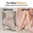 thumbnail image 5 of 1 Pair Anti-Slip Heel Liners for Women Shoes, Soft Cushion Heel Pads for Shoes that are Too Big, Back Heel Cushion Pads Heel Grips Shoe Heel Inserts for Women and Men,Off-white,5.2x3.5", 5 of 9