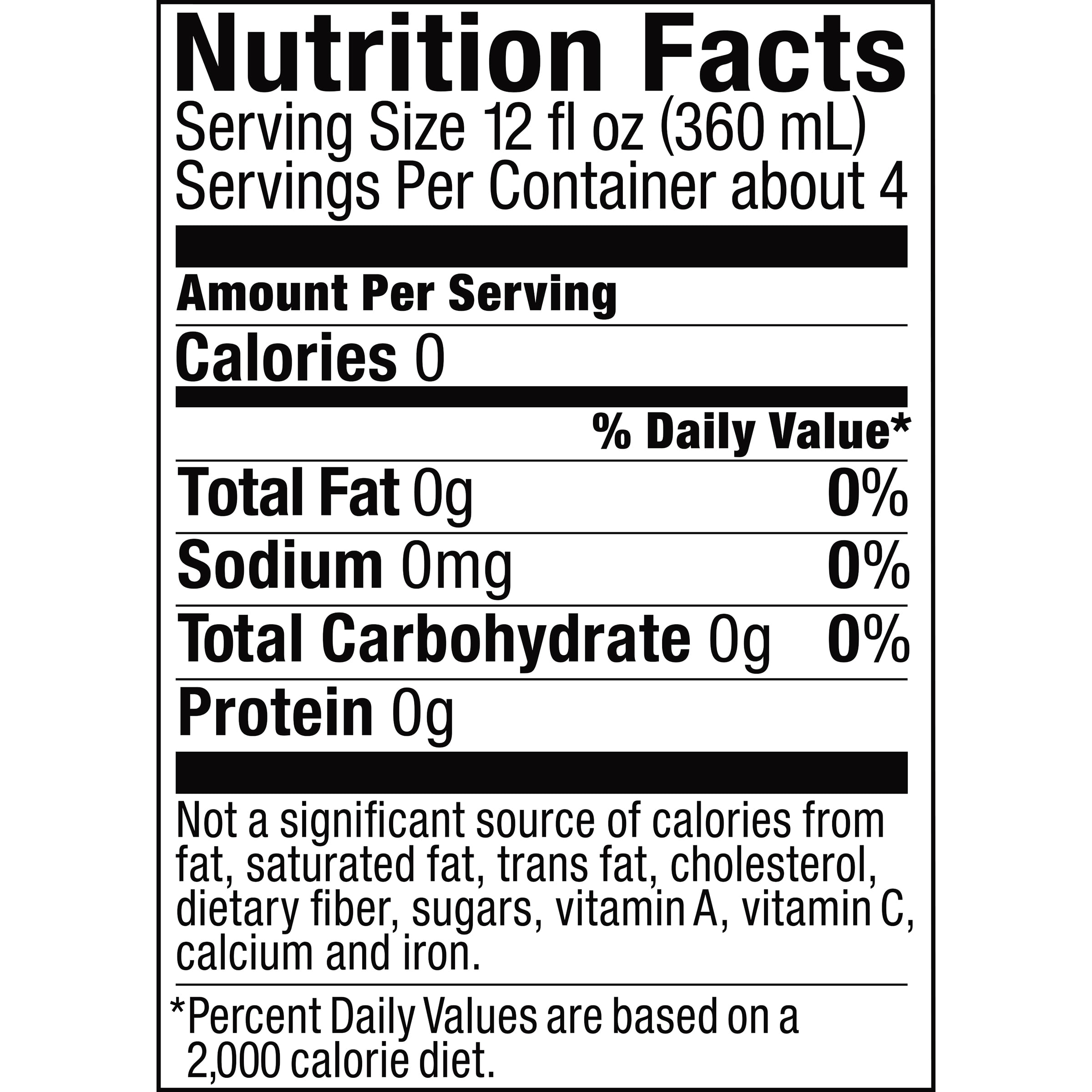 Smart Water Nutrition Label – Runners High Nutrition