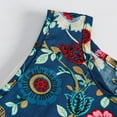 thumbnail image 6 of Uuszgmr girls dresses Kids Girls Toddler Sleeveless Flower Floral Print Girls Casual Flared Dress Cloths easter dresses Navy,Size:12-18 Months, 6 of 9