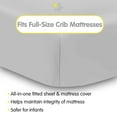 thumbnail image 2 of BreathableBaby BreathableBaby All-in-One Fitted Sheet & Waterproof Cover for Crib Mattresses, 2-Pack, Gray, 2 of 7