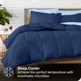 thumbnail image 3 of Bare Home 5-Piece Bed-in-a-Bag - Twin XL, Dark Blue with Light Blue Sheet Set, 3 of 8