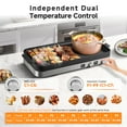 thumbnail image 4 of Aobosi Portable Double Induction Cooktop with Removable Griddle Pan Non-stick, 1800W 2 burner Induction Hot Plate With Sensor Touch 9 Power Levels, 99 Min Timer,Great for Family Party, 4 of 8
