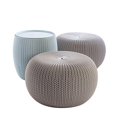 thumbnail image 1 of Keter Ensemble de Mobilier Urbain en Tricot Douillet 3 Pcs, Table Compacte Intérieure/extérieure et 2 Poufs, 1 of 16
