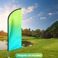 thumbnail image 4 of QSUM Gradient Colored Themed Feather Flag, 11FT Advertising Swooper Flag, Vivid Color and Fade Proof Signs for Businesses (Flagpole Not Included) (Green&Blue), 4 of 12