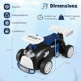 thumbnail image 3 of Costway Kids Ride On Push Car with Music Under-Seat Storage Universal Wheels for Boys Girls Black & White, 3 of 10