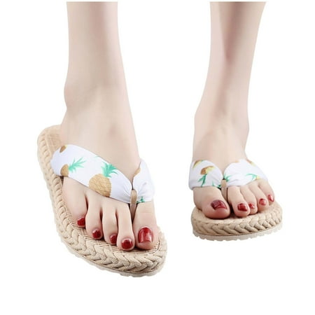 

Sandals Women Flip Flops Comfy Espadrille Flat Sandal Summer Casual Beach Sandals Clip Toe Slipper