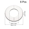 thumbnail image 2 of Unique Bargains Bride Murale Fendue, Plaque d'Écusson Ronde en Acier Inoxydable pour Tuyau de 24mm de Diamètre 6 Pcs, 2 of 6