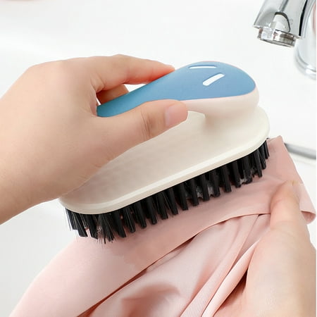 

XOAIHY 5.3 x3 Soft Bristle Shoe Brush with Ergonomic Handle - Multi-Purpose for Cleaning Shoes Clothes and More (Orange or Blue)