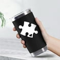 thumbnail image 6 of Stainless Steel Tumbler World Autism Awareness Day Heart Cut Puzzle Insulated Travel Mug with Straw 20oz, 6 of 6
