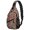 Geometric Mandala Red Pattern, variant on Geometric Triangle White Pattern Sling Backpack, Unisex Daily Travel Sling Pack with Side Mesh Pockets, Adjustable Ambidextrous Strap Gift Ideas for Hiking Cycling Walking