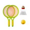 thumbnail image 1 of Juego de bádminton y tenis para niños, juguete interactivo, raqueta de tenis para niños de interior Verde, 1 of 9