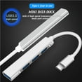thumbnail image 4 of ruzhgo USB C Hub 4-Port USB C Hub Multi-port Adapter for Desktop Computer PC Notebook Mobile Phones Grey, 4 of 6