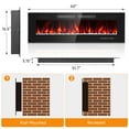 thumbnail image 3 of Upstreman Home 60" Wall Mounted Electric Fireplace, Recessed Mirrored Fireplace Heater 750/1500W Ultra Thin Linear Fireplace with Remote Control, Touch Screen, Timer, 2 Heat Fans, Multicolor Flame, 3 of 10